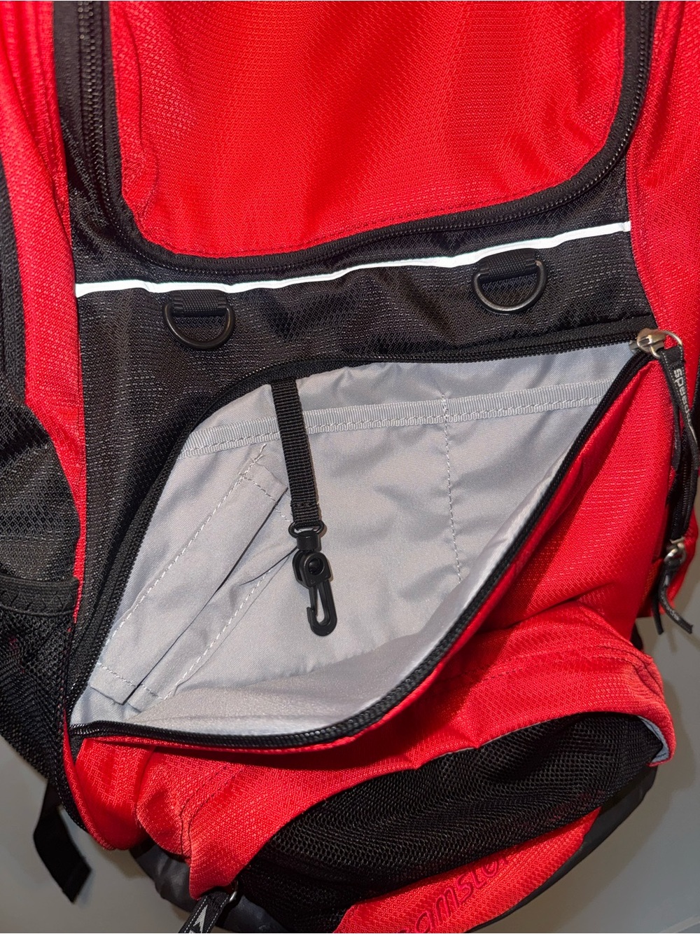 Speedo Red and Black Sport Backpack with Logo - Picture 6 of 9